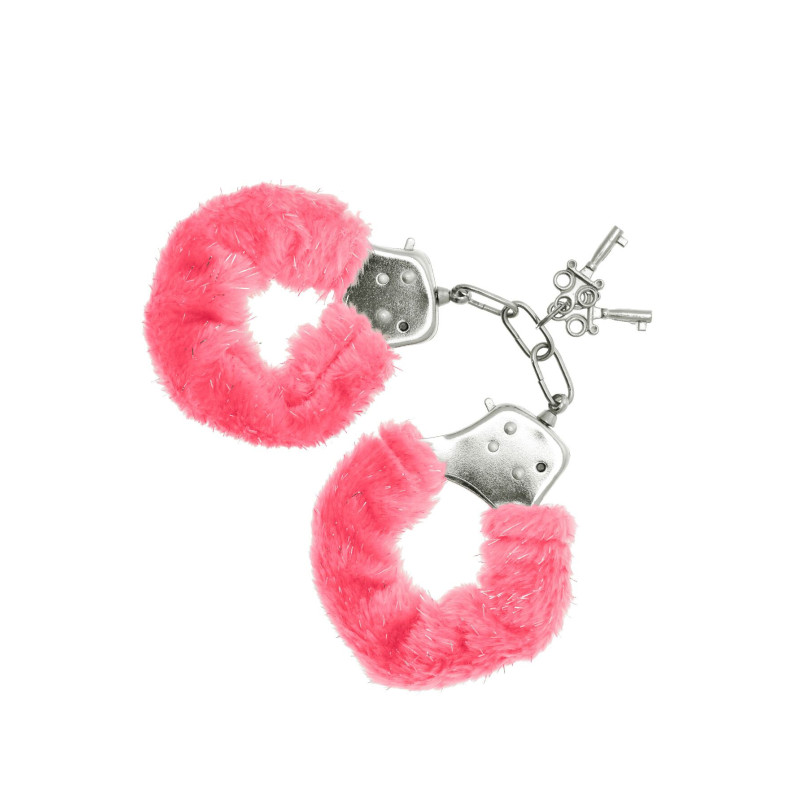 Наручники S Pleasures Furry Cuffs Pink с пушистой отделкой, 2 ключа в комплекте Наручники S Pleasures Furry Cuffs Pink с пушистой отделкой, 2 ключа в комплекте