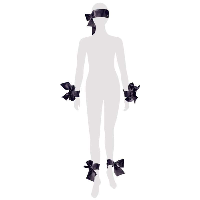 Набір стрічок для бондажу Bad Kitty чорний