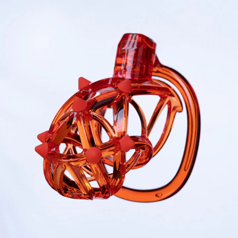 Чоловічий пояс вірності UPKO Caged Beast Male Chastity Device Kit Помаранчевий Чоловічий пояс вірності UPKO Caged Beast Male Chastity Device Kit Помаранчевий