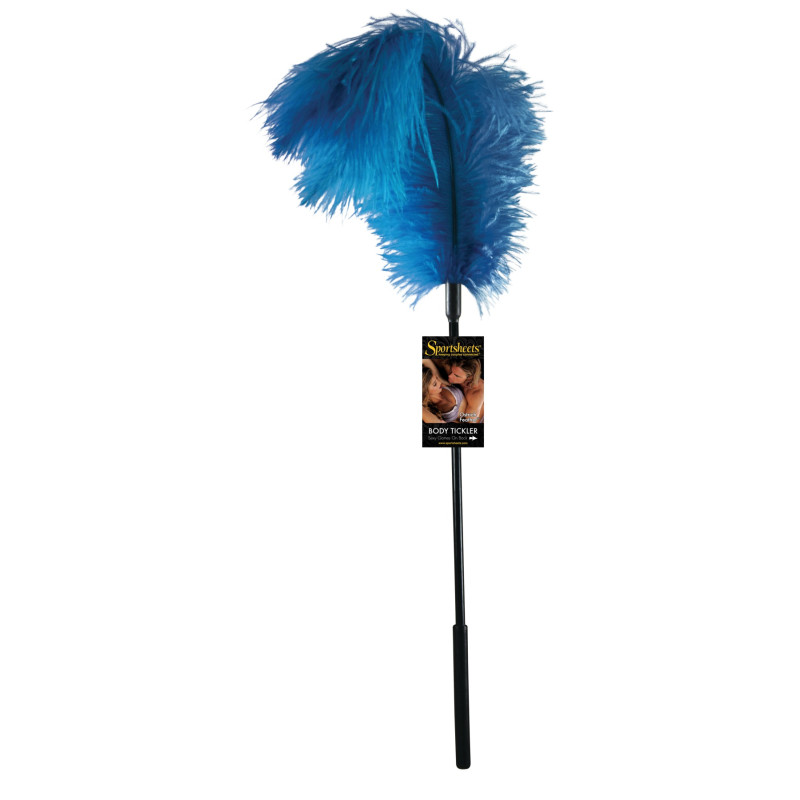 Щекоталка с пером страуса Sportsheets Ostrich Tickler Бирюзовая