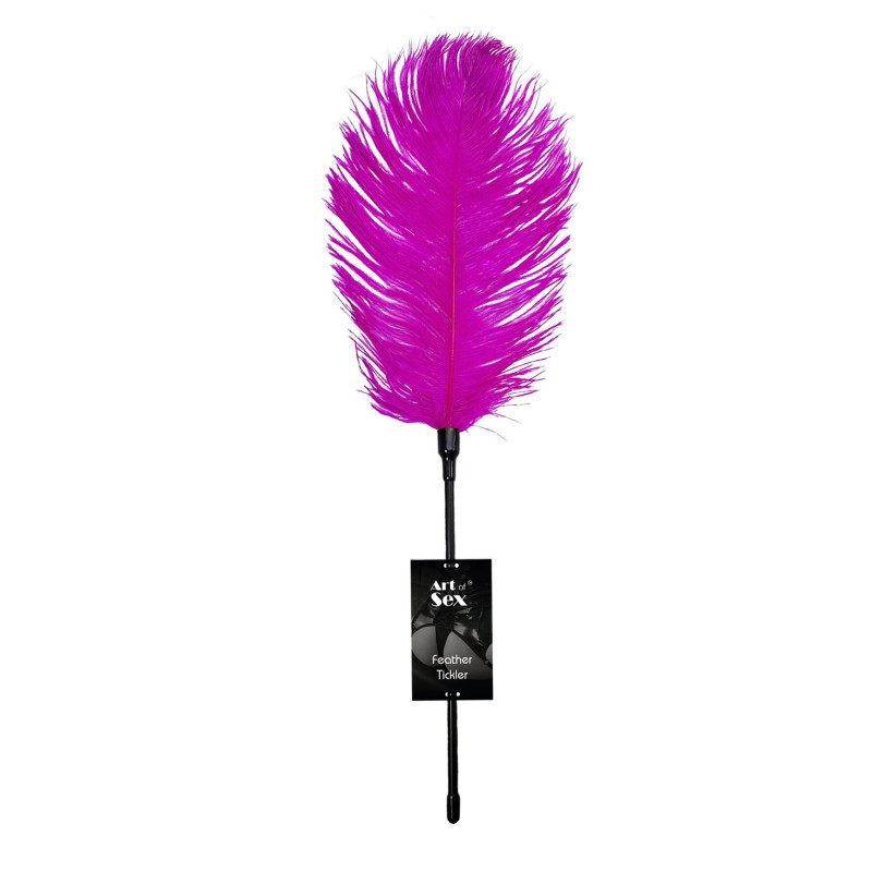 Щекоталка со страусиным пером Art of Sex – Feather Tickler, темно-розовая Щекоталка со страусиным пером Art of Sex – Feather Tickler, темно-розовая