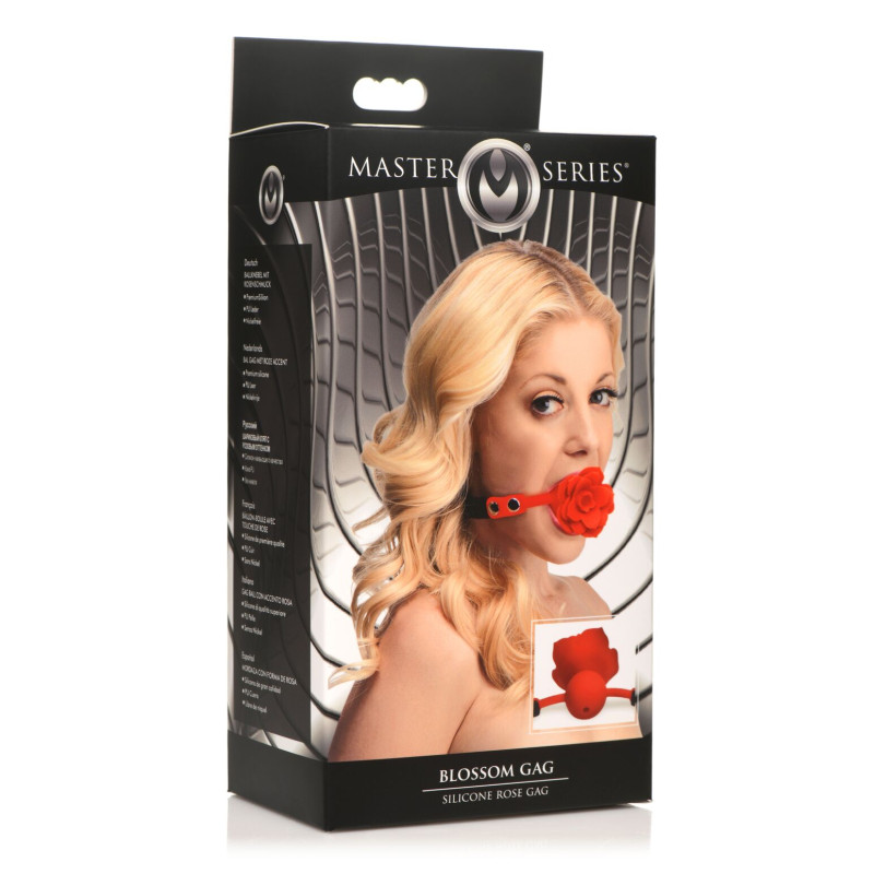 Силиконовый кляп с розой Master Series: Blossom Silicone Rose Gag – Red Силиконовый кляп с розой Master Series: Blossom Silicone Rose Gag – Red