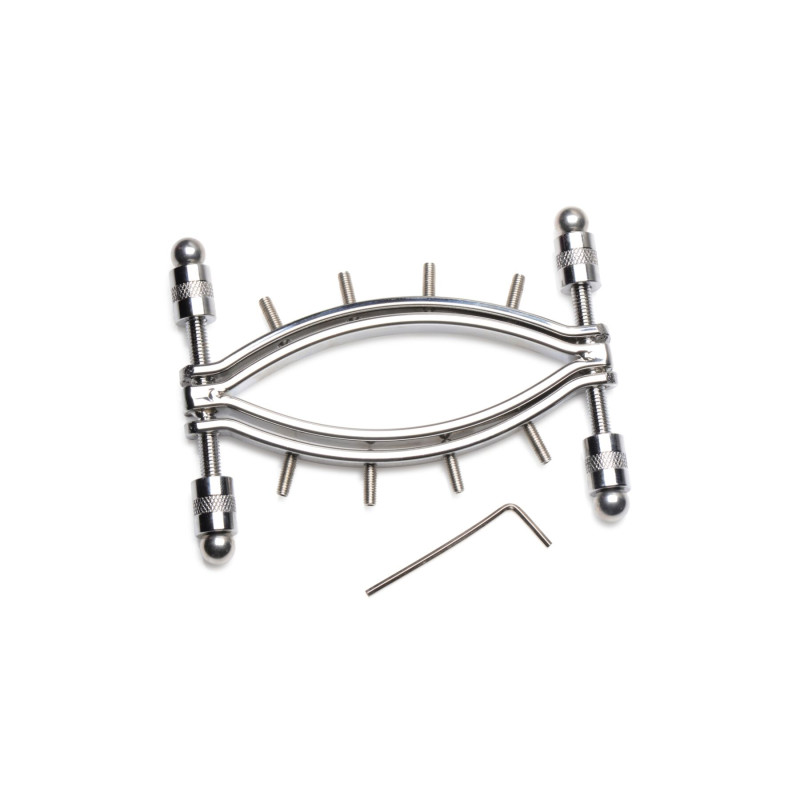 Затискач для вагіни Master Series: Spread 'Em Poker Vagina Clamp with Adjustable Pressure Screws, ши Затискач для вагіни Master Series: Spread 'Em Poker Vagina Clamp with Adjustable Pressure Screws, ши