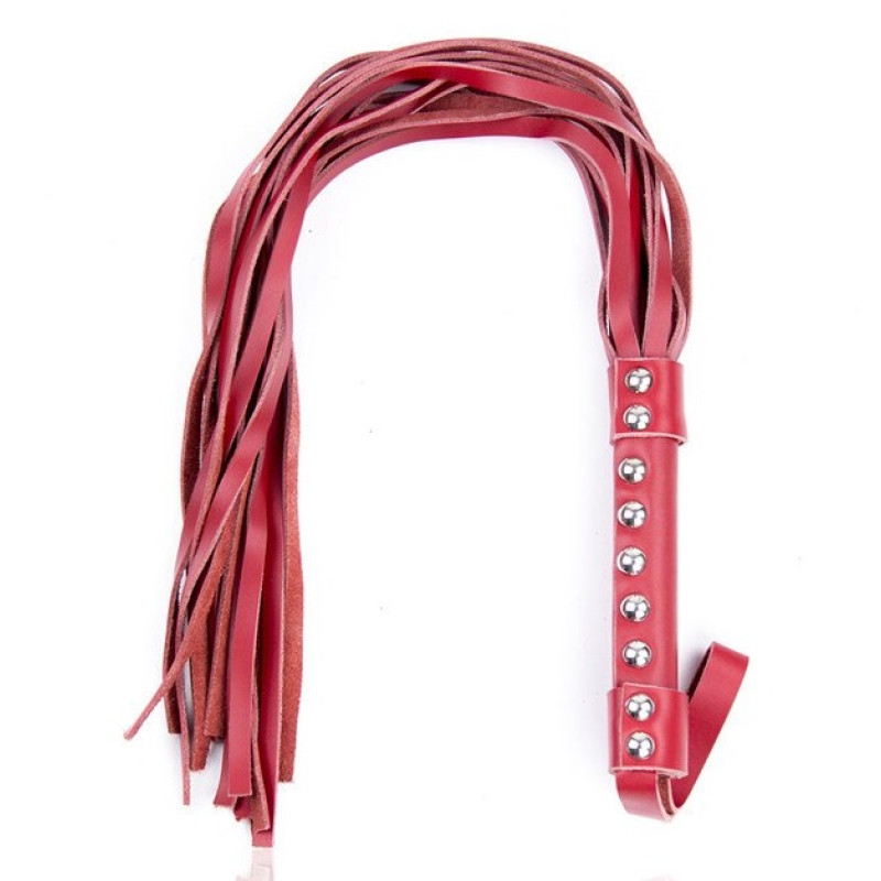 Флоггер DS Fetish Leather flogger suede leather red 50 см Флоггер DS Fetish Leather flogger suede leather red 50 см