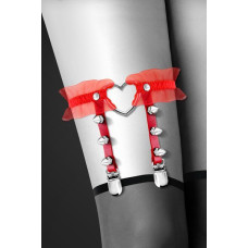 Гартер Bijoux Pour Toi - WITH HEART AND SPIKES красный