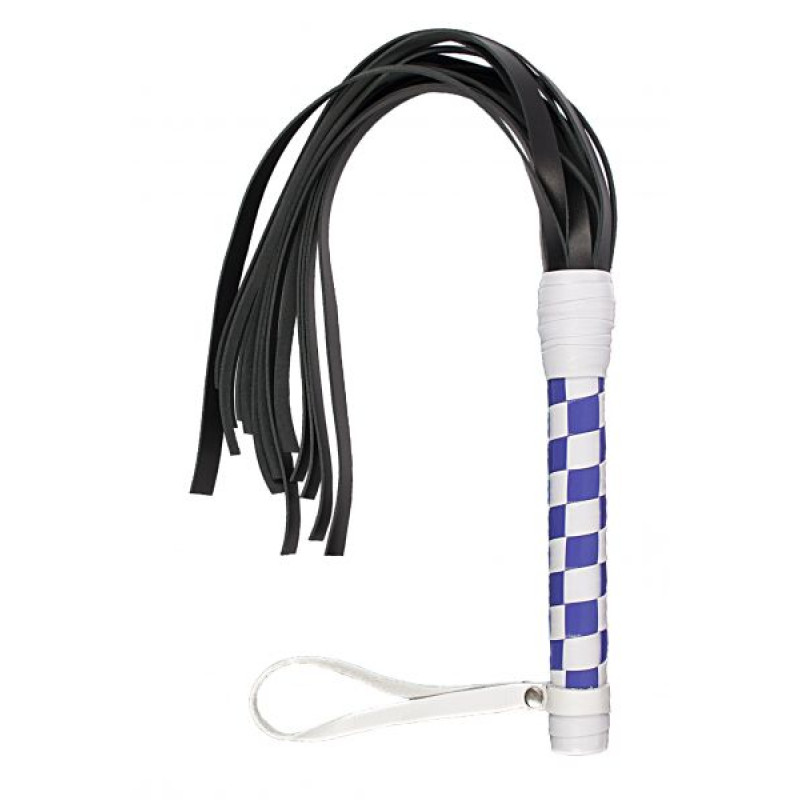 Флогер sLash S&M Leather Floger Білий/Фіолетовий