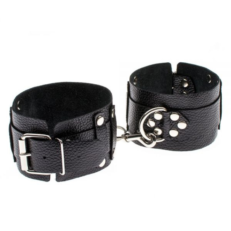 Окови sLash Leather Dominant Leg Cuffs Чорні