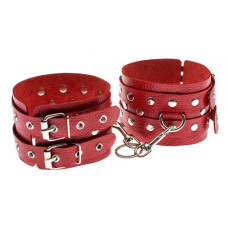 Оковы sLash Leather Double Fix Leg Cuffs Красные