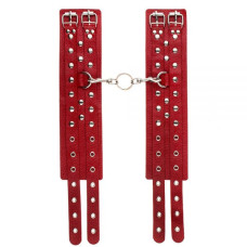 Окови sLash Leather Double Fix Leg Cuffs Червоні