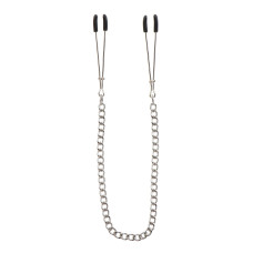 Зажимы на соски с цепочкой Taboom Tweezers With Chain, серебристые