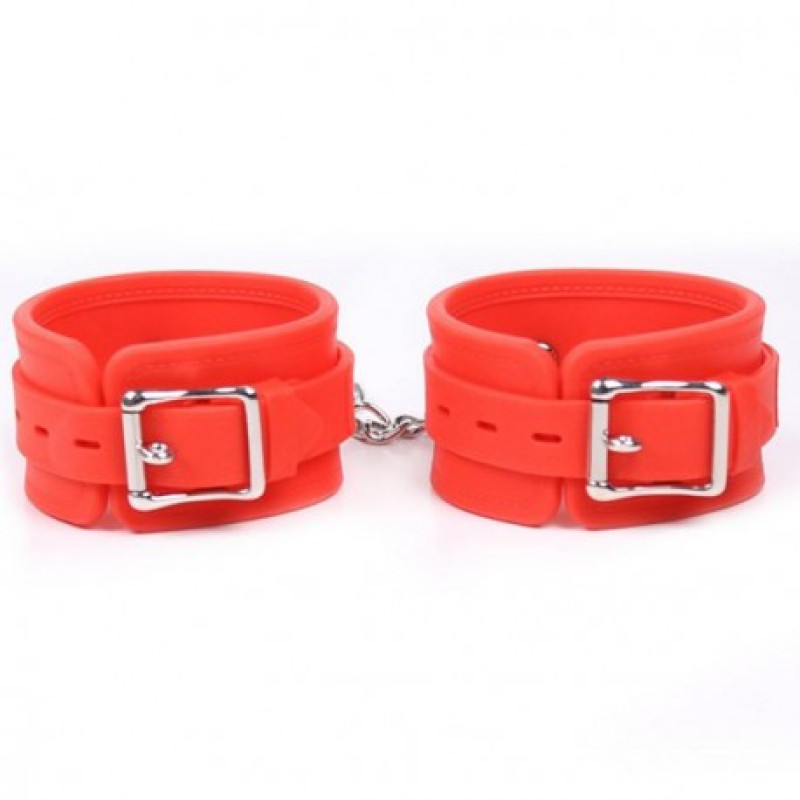 Силиконовые наручники DS Fetish Silicone hand cuff red Силиконовые наручники DS Fetish Silicone hand cuff red