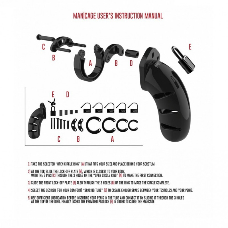 Пояс верности ManCage 06 Chastity Cage черный Пояс верности ManCage 06 Chastity Cage черный