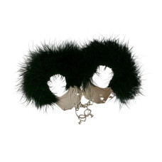 Наручники металлические с отделкой Adrien Lastic Handcuffs Черные
