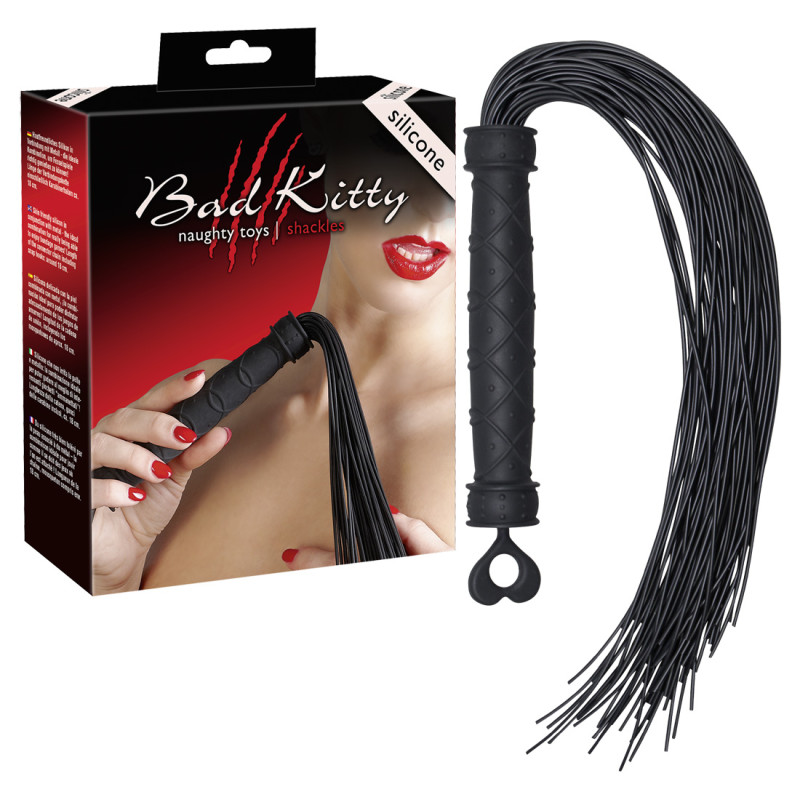 Плетка Bad Kitty Whip Silicone Чорна Плетка Bad Kitty Whip Silicone Чорна