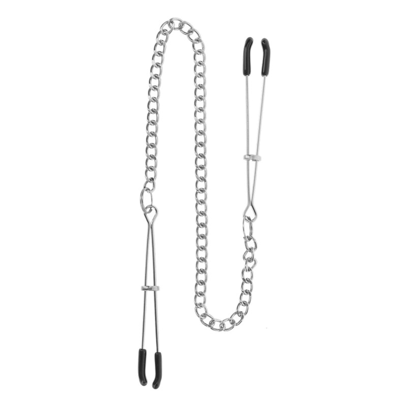 Зажимы на соски с цепочкой Taboom Tweezers With Chain, серебристые Зажимы на соски с цепочкой Taboom Tweezers With Chain, серебристые