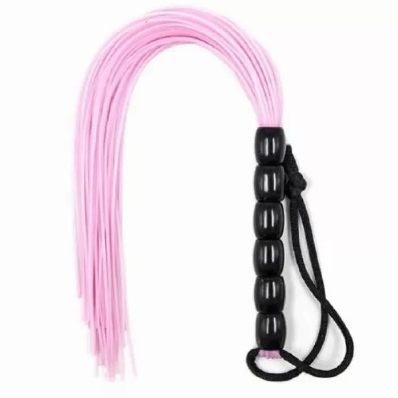 Мини флогер DS Fetish Leather flogger Розовый, 22 см