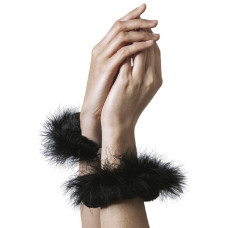 Наручники металлические с отделкой Adrien Lastic Handcuffs Черные