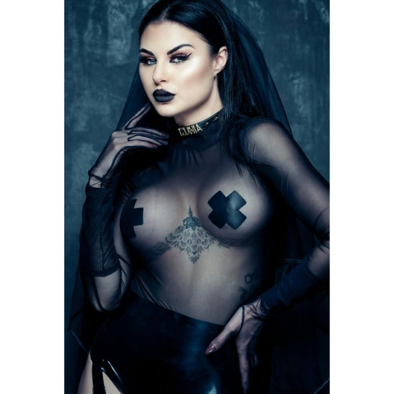 Чокер UPKO з написом BABY з італійської шкіри, чорний із золотою фурнітурою Чокер UPKO з написом BABY з італійської шкіри, чорний із золотою фурнітурою