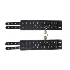 Кайдани на щиколотки sLash Leather Double Fix Leg Cuffs, Black