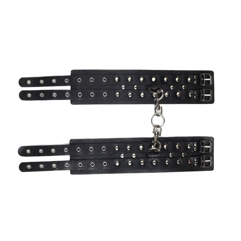 Кайдани на щиколотки sLash Leather Double Fix Leg Cuffs, Black Кайдани на щиколотки sLash Leather Double Fix Leg Cuffs, Black