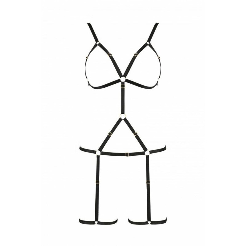 Портупея-стрепы на все тело Passion Exclusive Indica black S/M