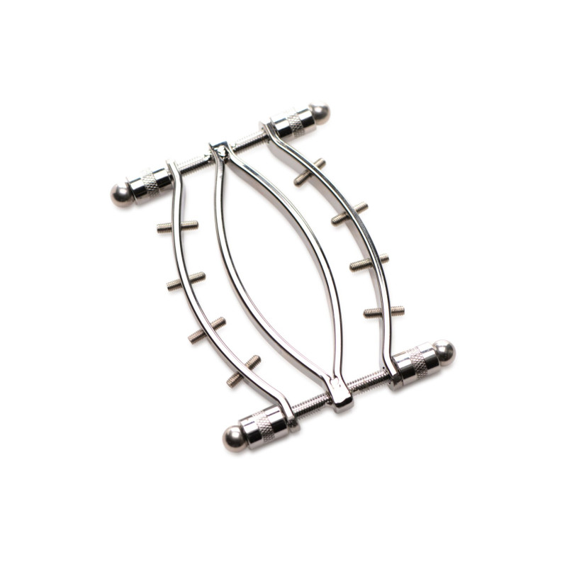 Затискач для вагіни Master Series: Spread 'Em Poker Vagina Clamp with Adjustable Pressure Screws, ши Затискач для вагіни Master Series: Spread 'Em Poker Vagina Clamp with Adjustable Pressure Screws, ши