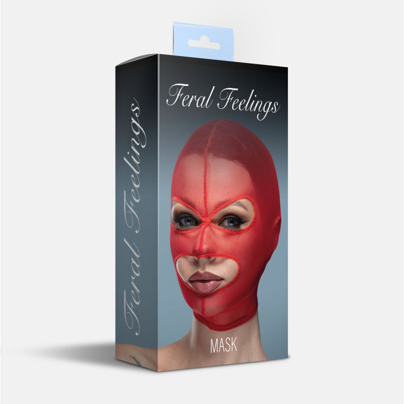 Маска сітка з відкритим ротом та очима Feral Feelings - Mask Red Маска сітка з відкритим ротом та очима Feral Feelings - Mask Red