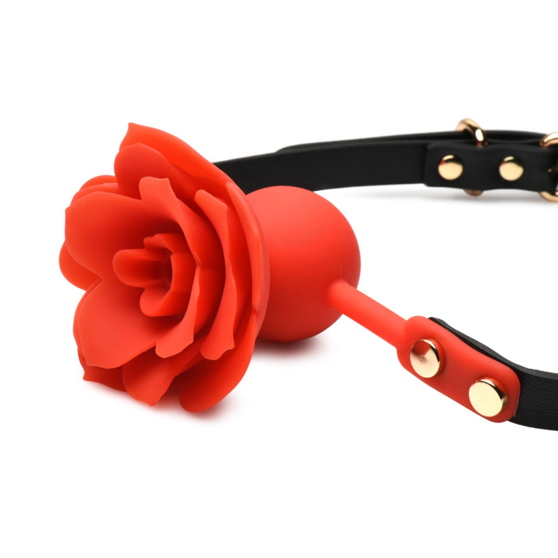 Силиконовый кляп с розой Master Series: Blossom Silicone Rose Gag – Red Силиконовый кляп с розой Master Series: Blossom Silicone Rose Gag – Red