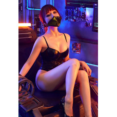 Маска кляп кіберпанк золотиста Lockink