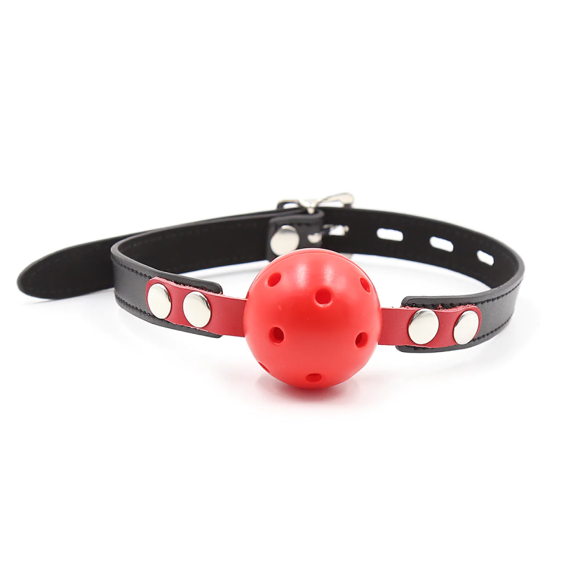 Кляп DS Fetish Locking ball gags M plastic black/red Кляп DS Fetish Locking ball gags M plastic black/red