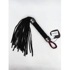 Флогер DS Fetish, замша, ромб, черный хвост, черный38 см