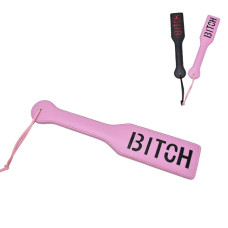 Шльопалка квадратна з написом Bitch PADDLE, рожева, 31,5 см