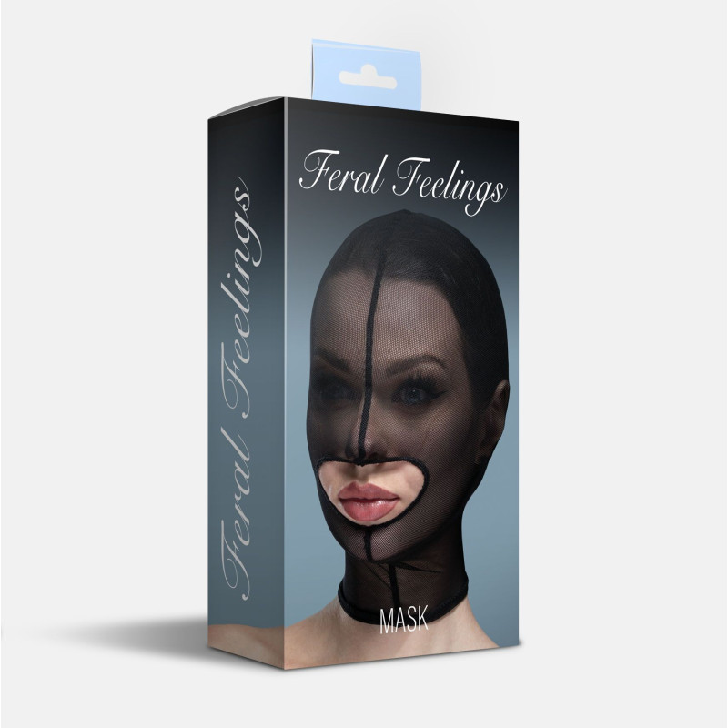 Маска сітка із відкритим ротом Feral Feelings - Hood Mask Black Маска сітка із відкритим ротом Feral Feelings - Hood Mask Black