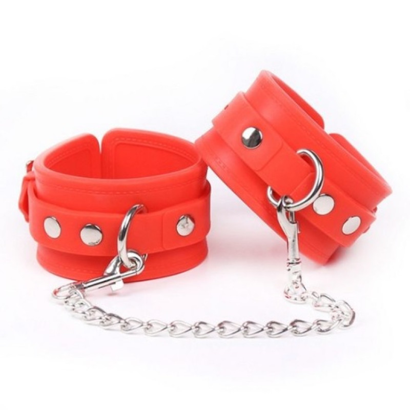 Силиконовые наручники DS Fetish Silicone hand cuff red Силиконовые наручники DS Fetish Silicone hand cuff red