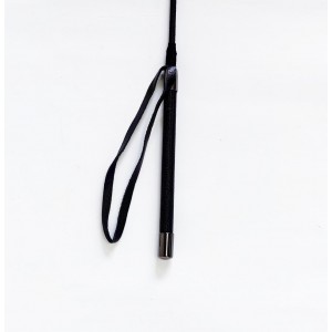 Стек із сріблястою вставкою на ручці DS Fetish Crop black L, 55 см