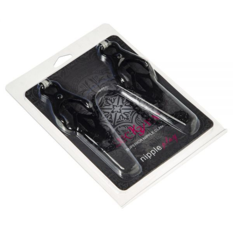 Зажимы на соски Lucky Bay Nipple play кабалы цепочка легкая Черная Зажимы на соски Lucky Bay Nipple play кабалы цепочка легкая Черная