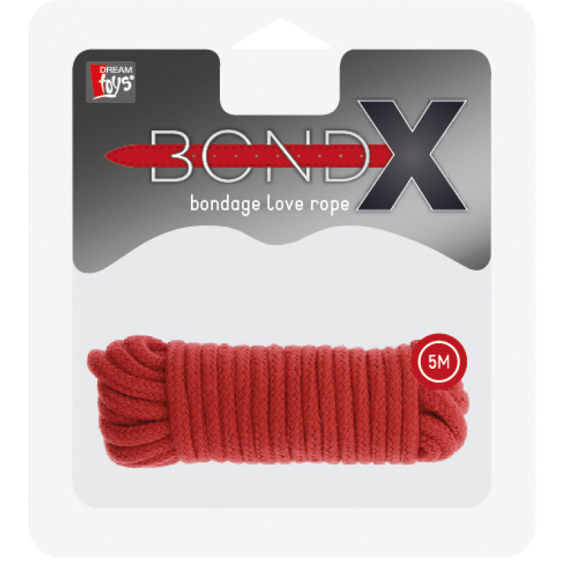 Веревка для бондажа Dreamtoys Bondx Love Rope 5 м Красная Веревка для бондажа Dreamtoys Bondx Love Rope 5 м Красная