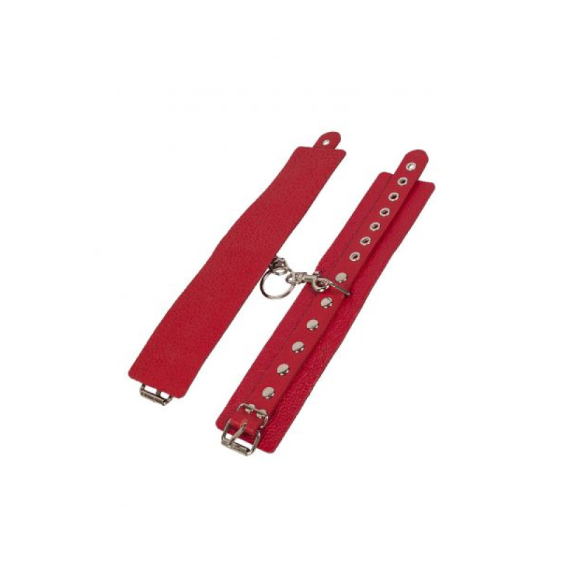 Наручники sLash Leather Restraints Hand Cuffs 2, Red Наручники sLash Leather Restraints Hand Cuffs 2, Red