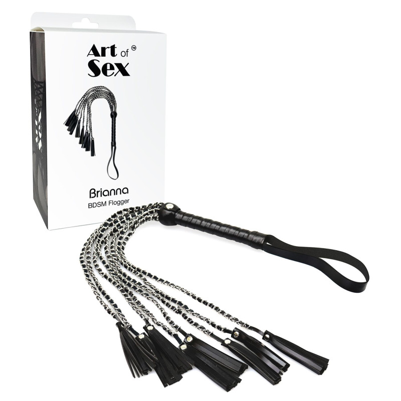 Ажурная плеть из экокожи Art of Sex - Brianna, цвет черный Ажурная плеть из экокожи Art of Sex - Brianna, цвет черный