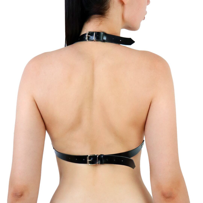 Женская портупея с шипами Art of Sex - Demia Leather harness, Черная XS-M Женская портупея с шипами Art of Sex - Demia Leather harness, Черная XS-M