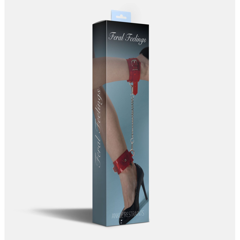 Поножи Feral Feelings - Ankle Restraints Red Trasparent Поножи Feral Feelings - Ankle Restraints Red Trasparent