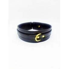 Нашийник з повідцем DS Fetish, екошкіра, чорний