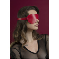 Маска шкіряна закрита Feral Feelings - Blindfold Mask червона