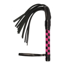 Плетіння sLash VIP Leather Flogger Чорна/Рожева