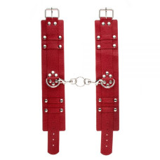 Окови sLash Leather Dominant Leg Cuffs Червоні