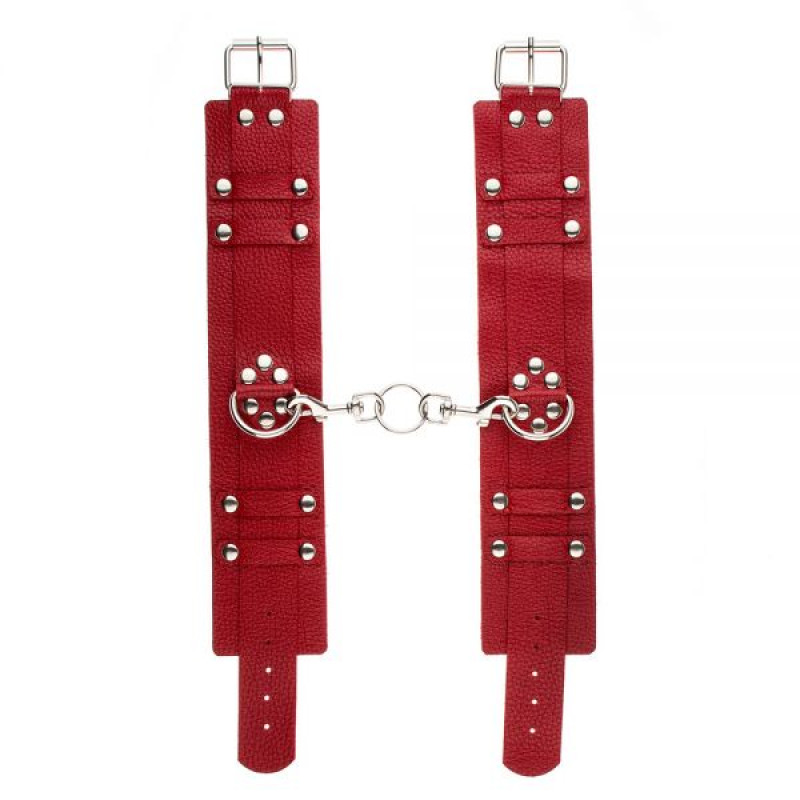 Оковы sLash Leather Dominant Leg Cuffs Красные Оковы sLash Leather Dominant Leg Cuffs Красные