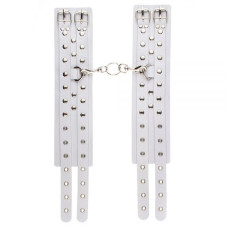 Окови sLash Leather Double Fix Leg Cuffs Білі