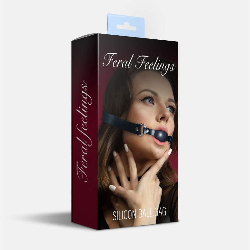 Кляп силіконовий Feral Feelings Silicon Ball Gag Black/Black, чорний ремінець, чорна кулька Кляп силіконовий Feral Feelings Silicon Ball Gag Black/Black, чорний ремінець, чорна кулька