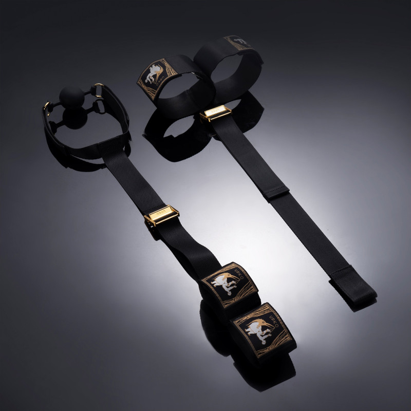 Бандажний набір UPKO зі змінними кляпами (кулька, ялинка, кістка) Hogtie Bondage Gear With Mouth Gags Бандажний набір UPKO зі змінними кляпами (кулька, ялинка, кістка) Hogtie Bondage Gear With Mouth Gags