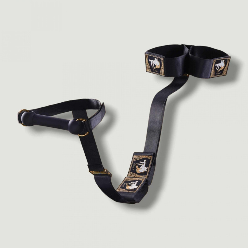 Бандажний набір UPKO зі змінними кляпами (кулька, ялинка, кістка) Hogtie Bondage Gear With Mouth Gags Бандажний набір UPKO зі змінними кляпами (кулька, ялинка, кістка) Hogtie Bondage Gear With Mouth Gags